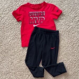 Nike Red and Black Kids Sweatpants & Joggers Set